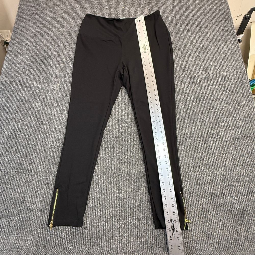 IMAN Global Chic Black Ankle Zip Womens Size 1X Long High Rise Stretch Pants - Picture 8 of 11